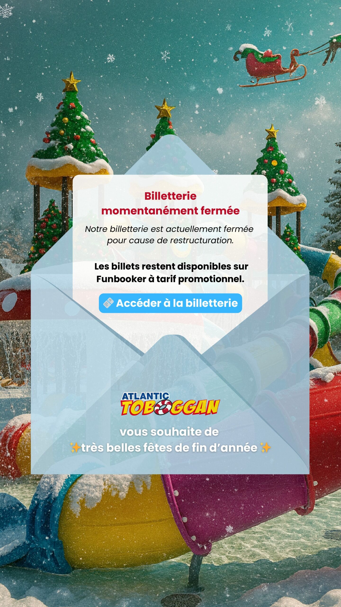 Billetterie Atlantic Toboggan – Promotion de Noël